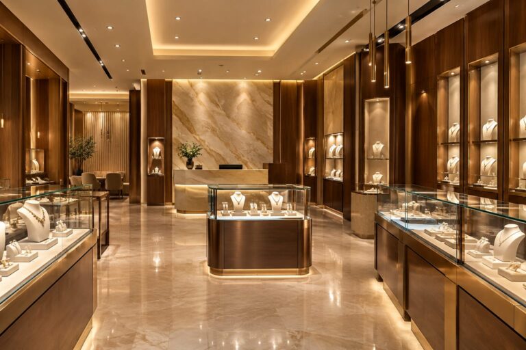 modern Retail & Showroom Interiors design with workstations and functional workspace by Greyhomes